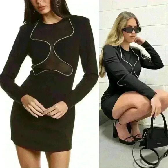 The Misha Hestia Mini Dress in Black Size Medium - Picture 16 of 16